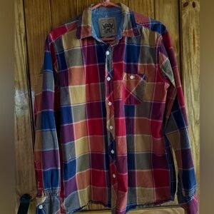 Red Camel Multicolor Plaid Men's Shirt